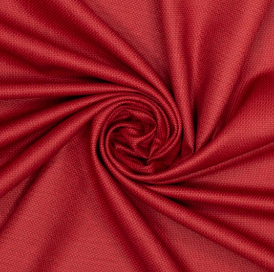 Geweven polyester ananas effen rood